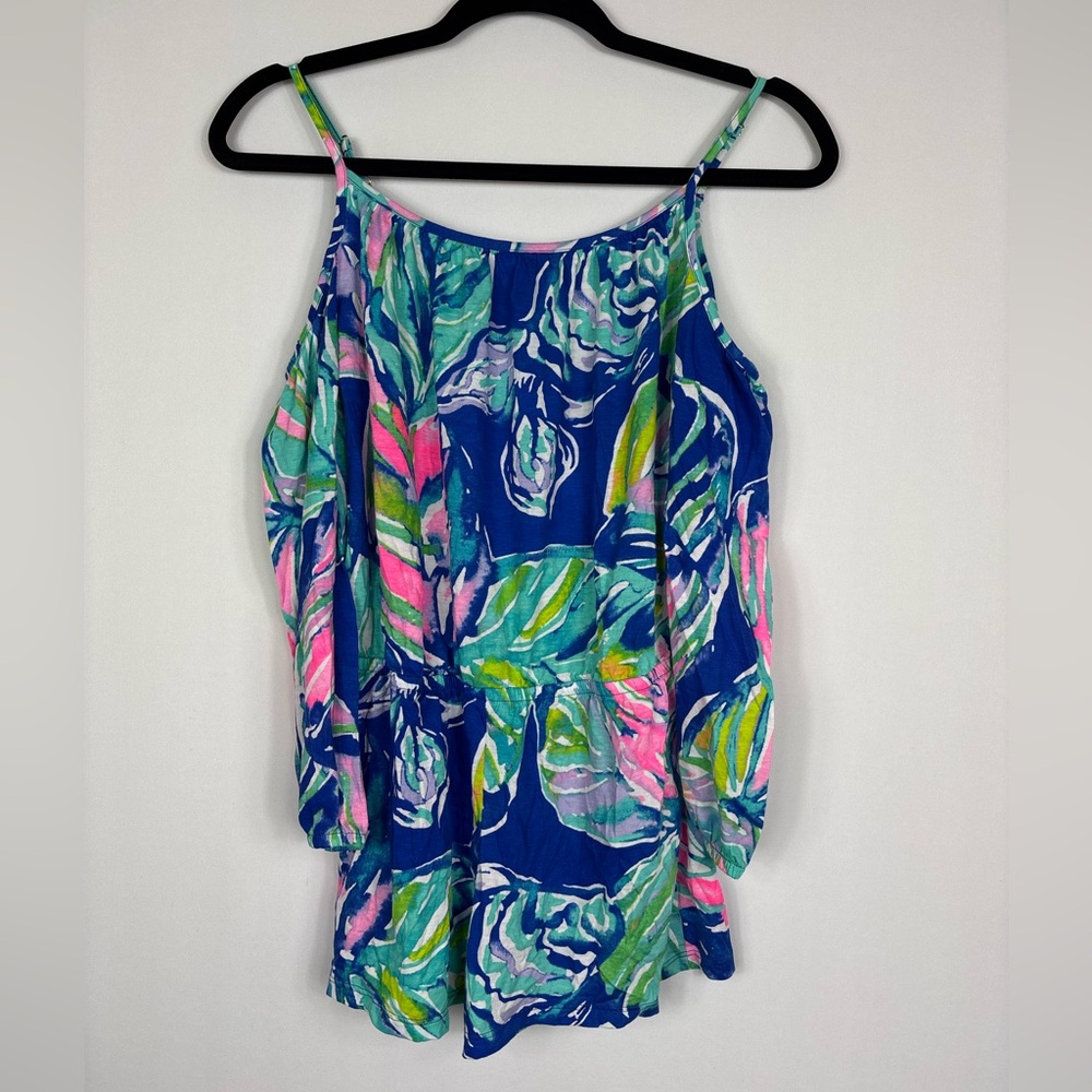 Lilly Pulitzer Girl's Casa Del Sol Margaret Romper Size XL 12-14 Style 27676